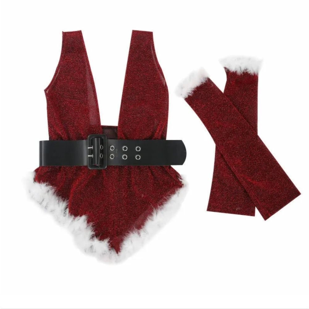 Women Sexy Glitter Dress Sleepwear Lingerie Nightwear Underwear Babydoll Red